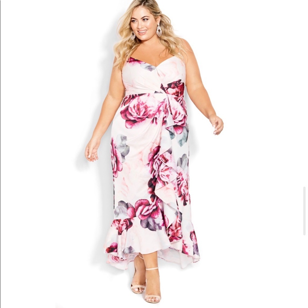 Avenue Ruffled Floral Dress
